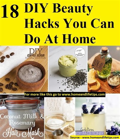 18 Diy Beauty Hacks You Can Do At Home Home And Life Tips