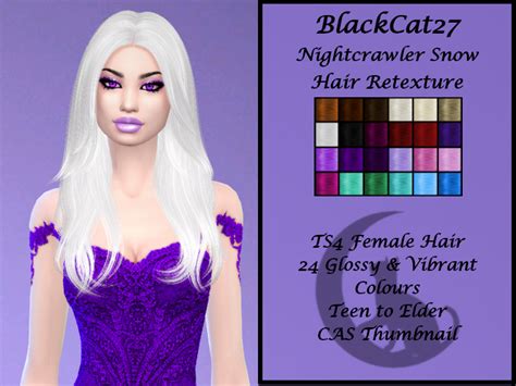 The Sims Resource Blackcat27 Nightcrawler Snow Hair Retexture