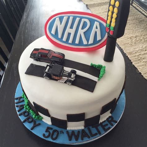 Fondant 50th Birthday Cake Hot Rod Drag Racing Theme Cakes And