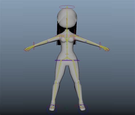 Low Poly Chibi Female Rigged 3d Model Cgtrader