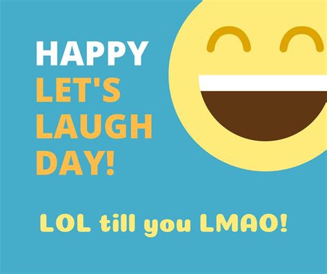 National Lets Laugh Day Laugh Let It Be Laughter