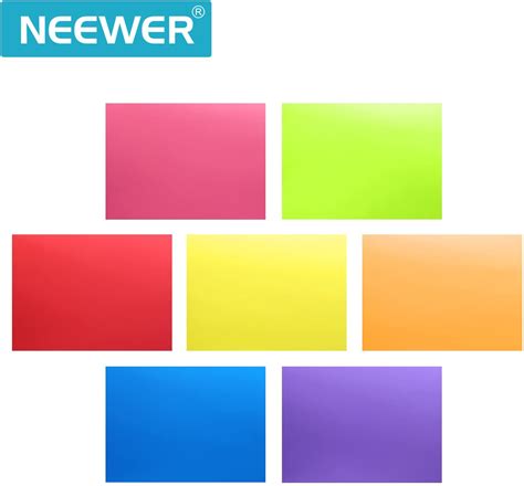 Neewer 14 Pieces Flash Lighting Gel Filter Kit With 7 Different Colors