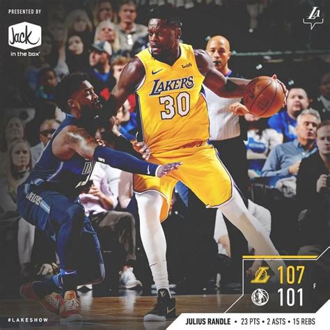 Julius randleis an american professional basketball player who currently plays for the los angeles. Pin by Fidel on Los Angles Lakers | Lakers win, Los ...
