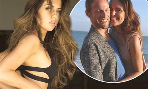 Jenson Button S Girlfriend Brittny Ward Packs On The Pda With The F