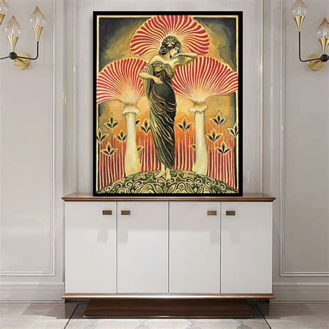 Soma Goddess 11x14 Print Pagan Mythology Art Deco Art Nouveau