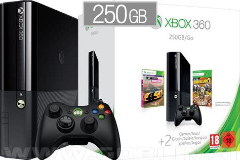 Xbox 360 E Stingray 250gb Forza Horizon Borderlands 2 Slušalke