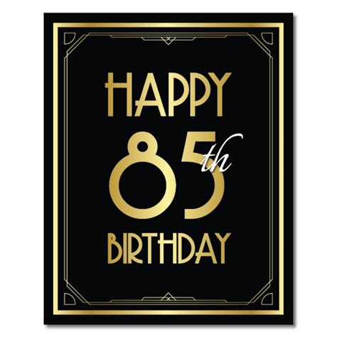 Happy 85th Birthday 85th Birthday Decoration 85th Birthday Etsy Canada