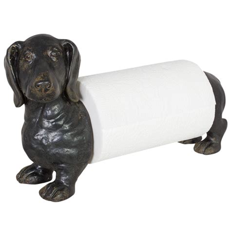 Dwbh Black Kitchen Paper Towel Dispenser Sausage Dog