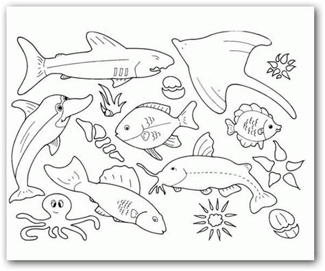 Dibujos Para Pintar De Animales Del Fondo Del Mar Imagui