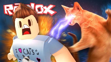 Roblox Adventures Mad Games Giant Evil Cat Attack Youtube