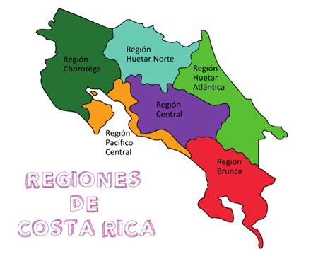 Mapa De Costa Rica Con Provincias Cantones Y Distritos Para Descargar