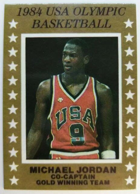1984 84 Michael Jordan Usa Olympic Basketball Card Team Usa Promo Ebay