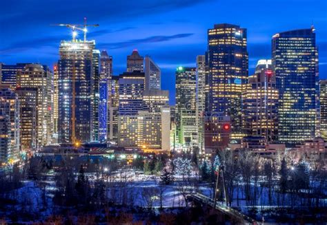 Calgary Skyline At Night