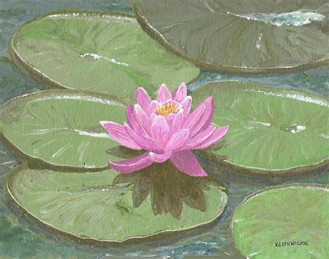 Lily Pad Painting By Keith Wilkie
