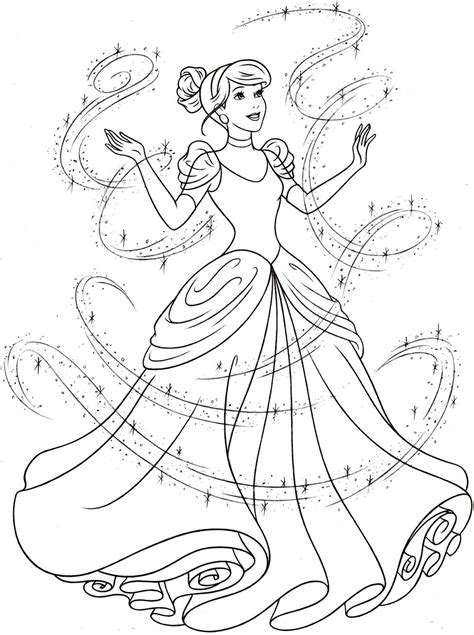 The magical story of cinderella has the ability to lure people of all ages! Cinderella coloring pages to download and print for free