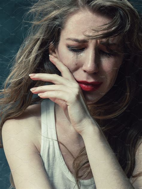 crying woman featuring woman cry and tears high quality people images ~ creative market