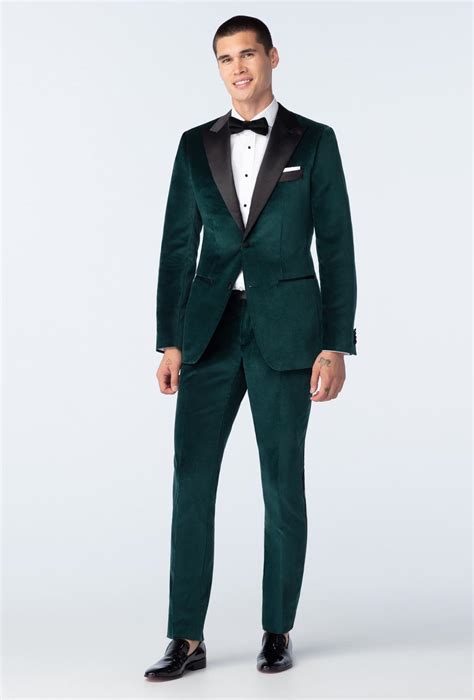 Mens Emerald Green Velvet Tuxedo Jacket Slim Fit With Shawl Lapel