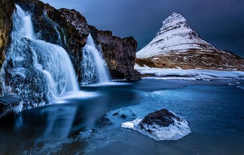 Wallpaper Iceland Snow Beautiful Place