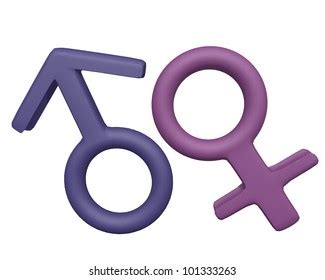 Male Female Symbols D Render On Stock Illustration