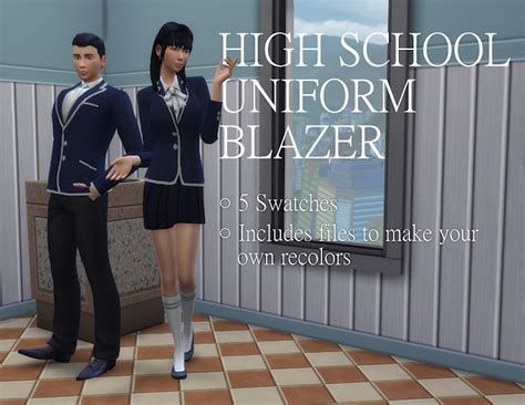 School Uniform The Sims 4 P2 Sims4 Clove Share Asia Tổng Hợp Custom