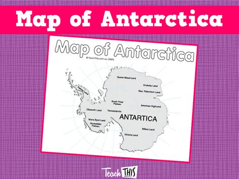 Map Of Antarctica Map Antarctica Teacher Resources