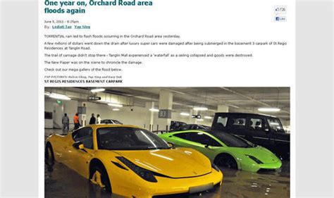 Design orchard is an integrated retail and incubation space that puts singapore's designers and their situated at the very heart of the beloved shopping district it was named after, design orchard. Supercars, luxury automobiles drown in Singapore flash flood