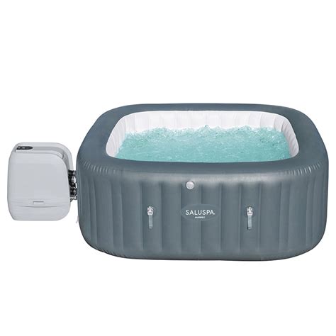 Saluspa Hawaii Hydrojet Pro 4 6 Person Inflatable Hot Tub 71 X 71 X 28 Inches Pool Supplies