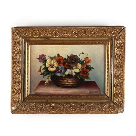 An Antique Still Life With Pansies By K De Bruin Lot 406 The June