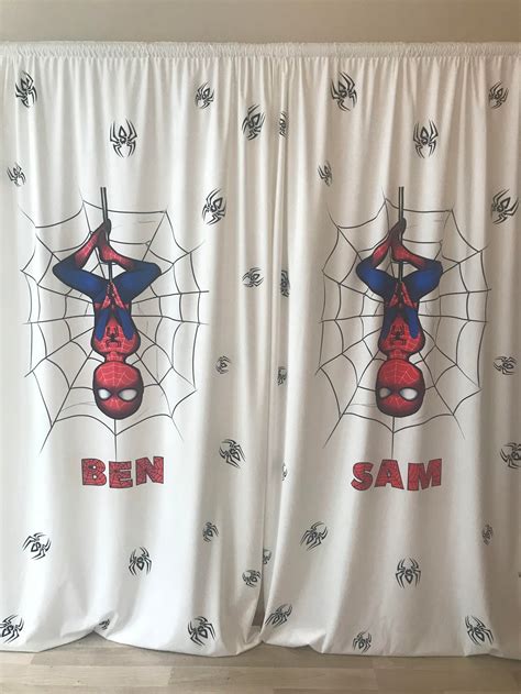 Spiderman Nursery Curtains Nursery Room Curtains Window Etsy