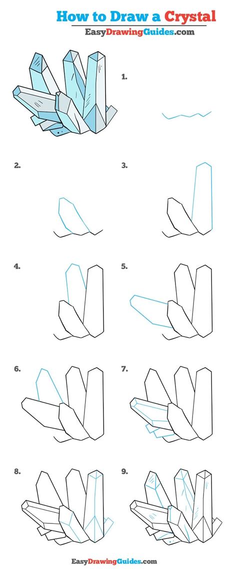 Draw the feet with sandals and socks. How to Draw Crystals - Really Easy Drawing Tutorial