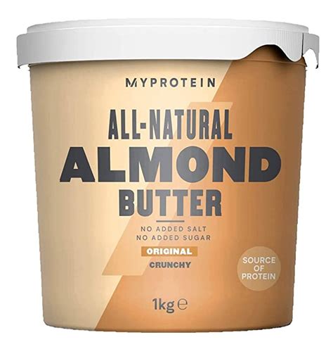 Myprotein Almond Butter Crunchy Tub 1kg Uk Grocery