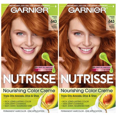 Buy Garnier Hair Color Sse Nourishing Creme 643 Light Natural Copper Ginger Snap Permanent