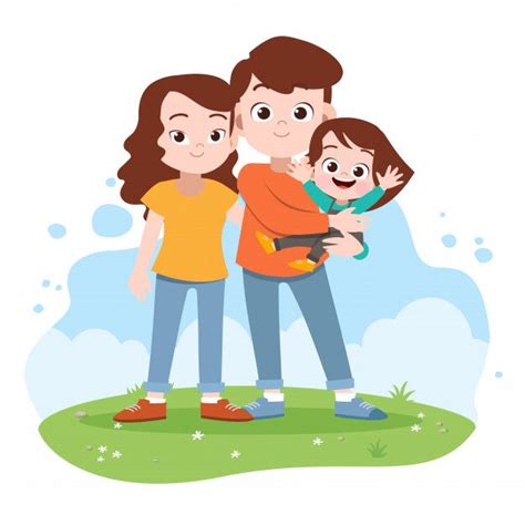 Feliz família vetorial ilustração Vetor Premium Desenho familia