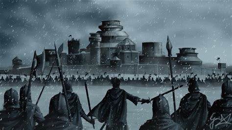 Army Winterfell Fan Art Snow War Artwork Wallpaper 160198