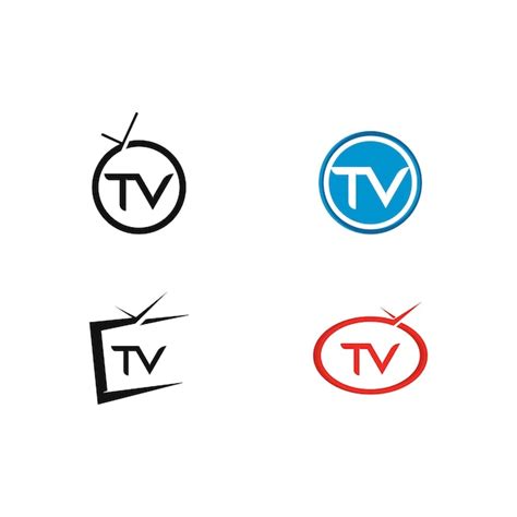 Premium Vector Tv Logo Design Flat Icon Illustration