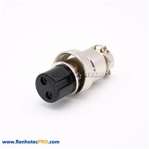 Gx16 Connector 2 Pin Straight Standard Type Female Pulg To
