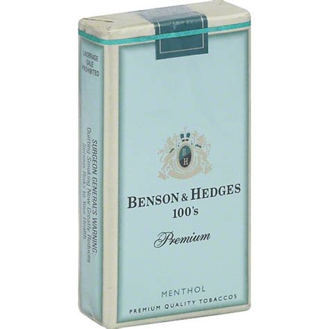 Benson And Hedges Cigarettes Premium Menthol 100s Cigarettes