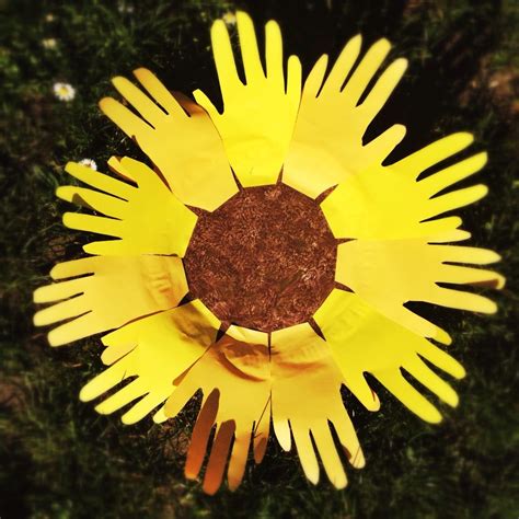 Hand Sunflower Art For Kids Sunflower Art