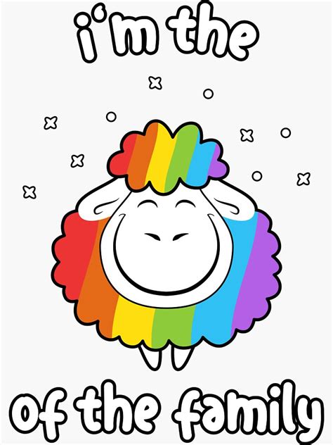 rainbow sheep lgbt lesbian funny gay pride sticker by xbenx redbubble