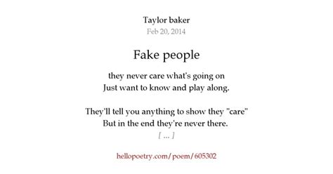 Deep poems about fake friends. Fake people by Taylor baker - Hello Poetry