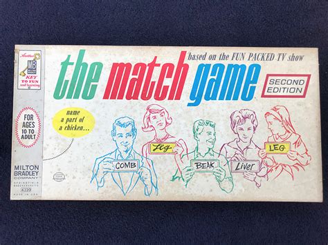 Vintage 1963 Milton Bradley The Match Game Board Game Goedenoldies