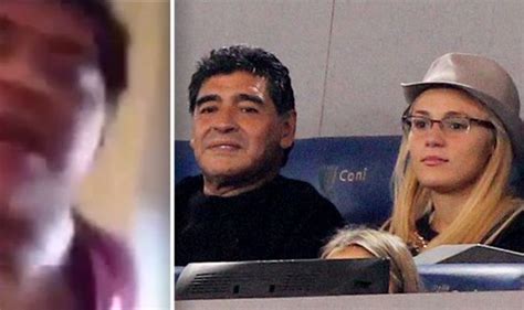 Video Diego Maradona Appears To Strike Ex Lover Rocio Oliva World News Uk