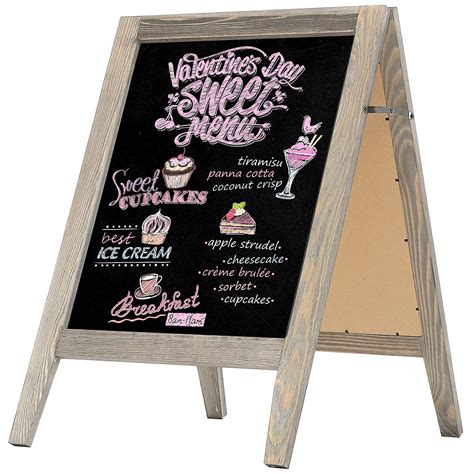 Buy Myt Rustic Wood A Frame Erasable Chalkboard Sign Freestanding