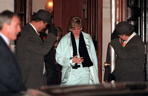 Princess Diana Leaving The Lanesborough Hotel After Giving Photos