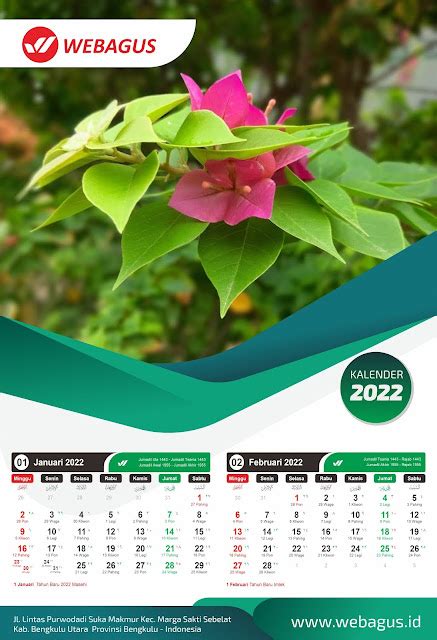 Desain Kalender Dinding Tahun 2022 Versi Corel Draw Gratis Download
