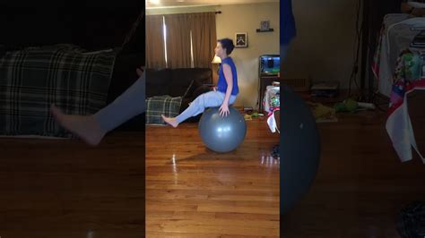 Balancing Bouncing On Exercise Ball Youtube