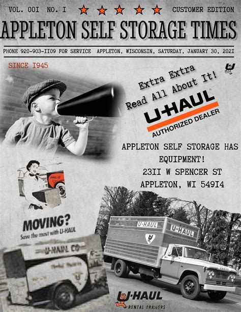 U Haul And Moving Supplies Appleton Self Storage