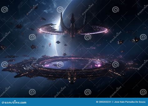 Celestial Ballet Of Auroras And Stars Royalty-Free Stock Image