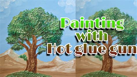 Painting With Hot Glue Gun Glue Gun Ideas Glue Gun Painting Youtube