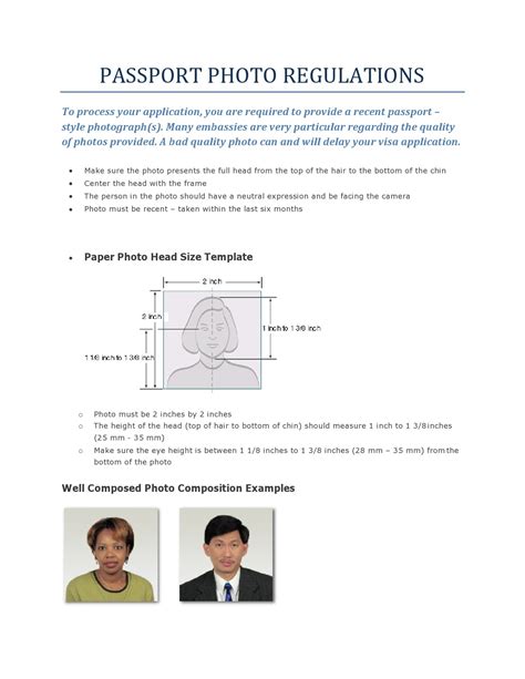 Us Passport Photo Templates Free Templatelab